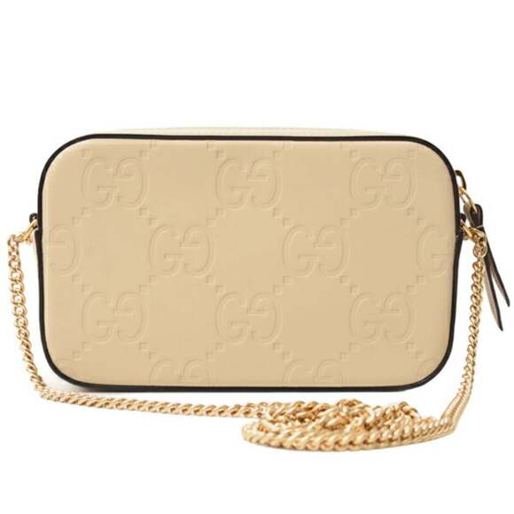 GUCCI Authentic Cream Leather Shoulder Bag - Picture 2 of 10